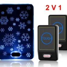 Цифровые беспроводные звонки 433 МГц водонепроницаемый без батареи беспроводной дверной звонок 120 м EU-plug Домашний Беспроводной светодиодный дверной звонок