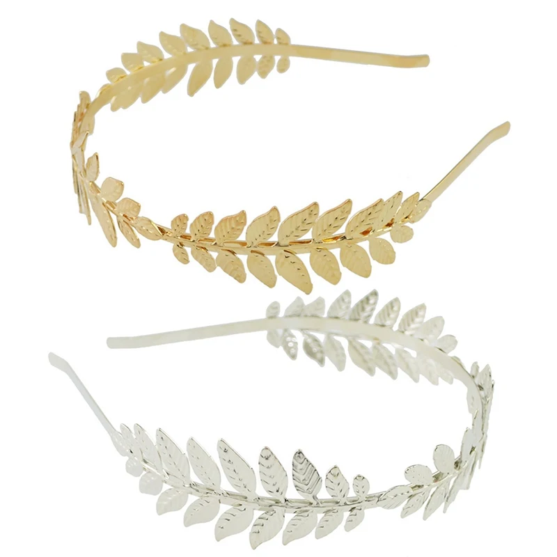 Buy Fashion Gold Plated Metal Leaf Headband Hairband for Women Wedding Hair