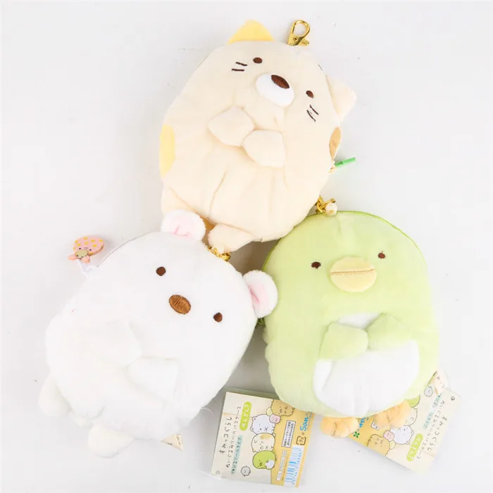 Плюшевые кулон аниме Sumikko Gurashi мини плюша Портмоне sumikkogurashi карт ic сумка для подарки для девочек Бесплатная доставка