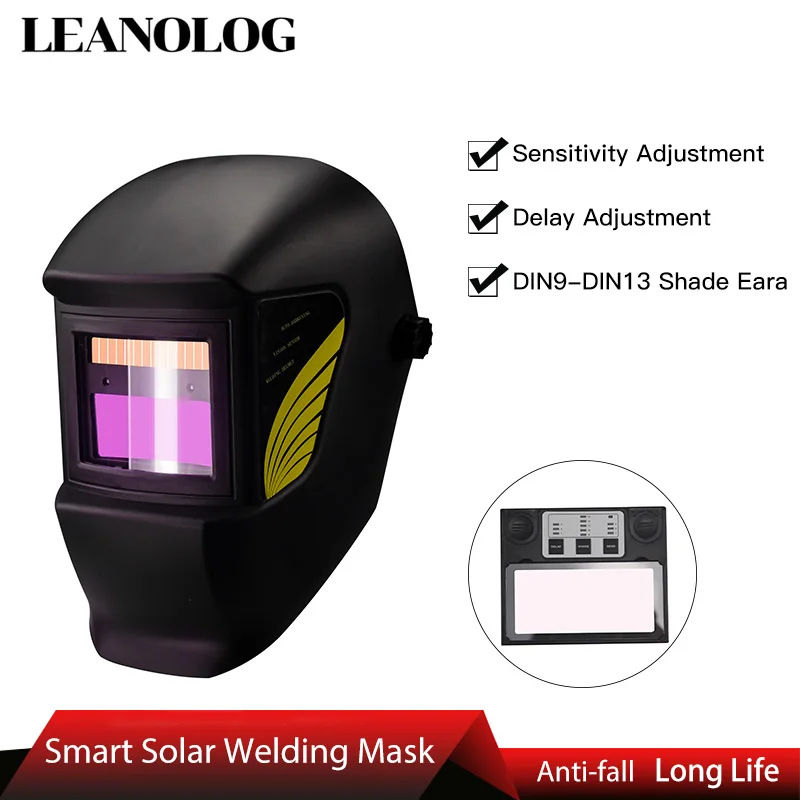 

Samrt Solar LI battery Automatic Darkening TIG MIG MMA MAG Electric Welding Mask/Helmets/Welder Cap for Welding Machine