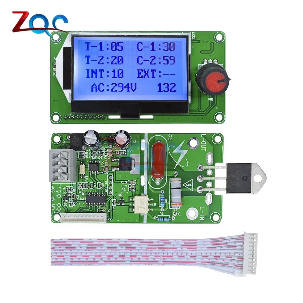 100A/40A ЖК-дисплей цифровой двойной импульсный кодер точечный сварочный аппарат трансформаторный контроллер управления временем
