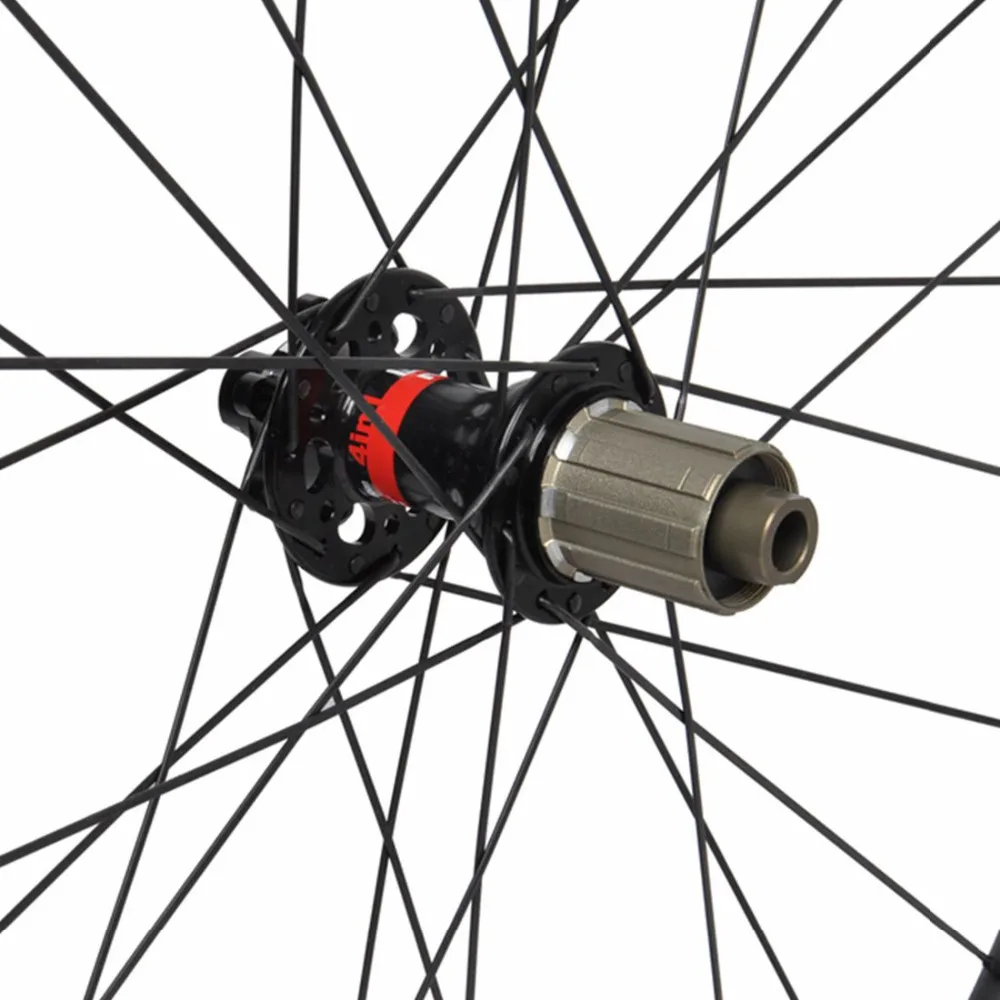 Best 2018 new basalt brake Road Bike Disc Brake Wheelset UD Matt 40mm Carbon Tubular Wheels Thru axle 142mm super light road wheel 4