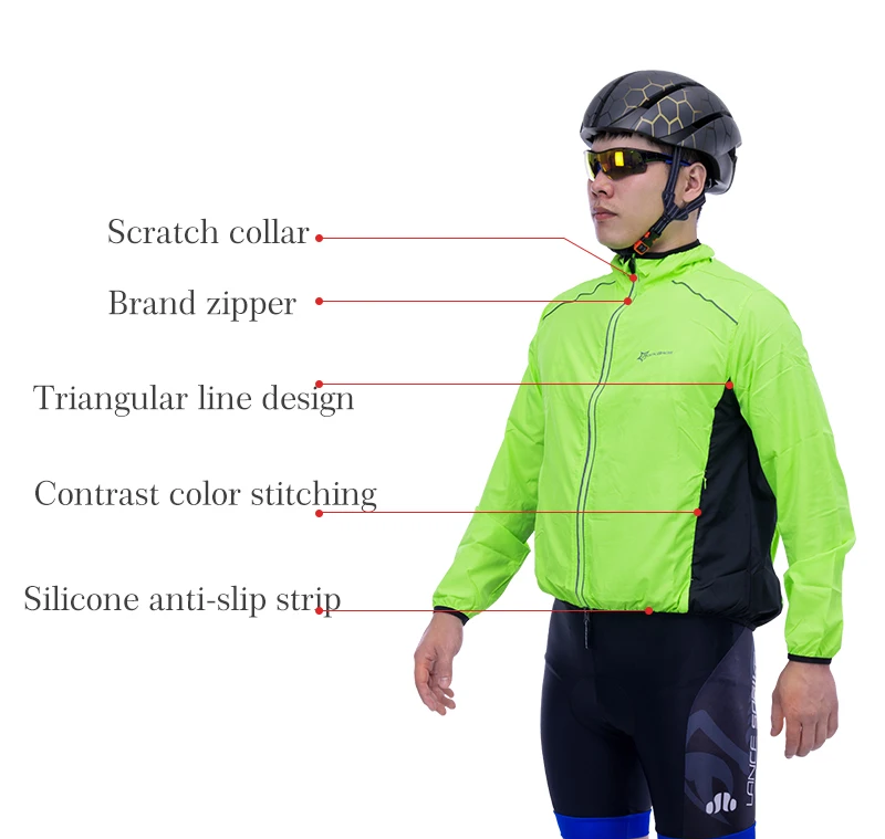 ROCKBROS Jacket Cycling Wind Jacket Bike Raincoat Cycling Rain Coat Jersey Bicycle Rainproof  Windproof Quick Dry Coat