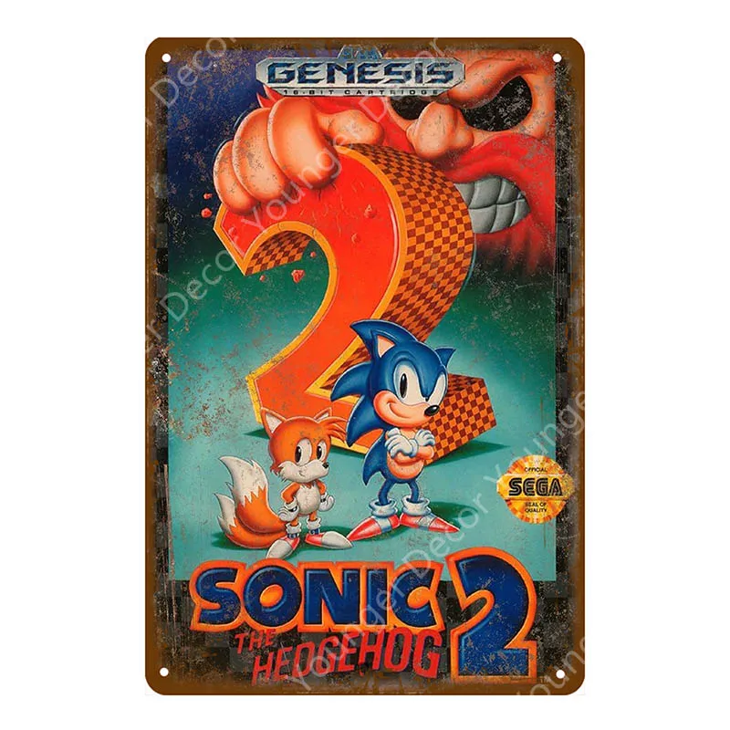YD6362D Классический игровой плакат геймер, настенные наклейки для детской комнаты, игровой центр, украшение дома, винтажная художественная живопись, табличка, металлические знаки - Цвет: YD6362D