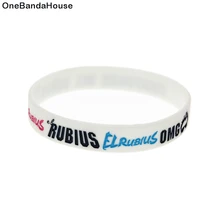 OBH 2 шт Белый гравированный и заполняется цветом Rubius Omg силиконовый браслет