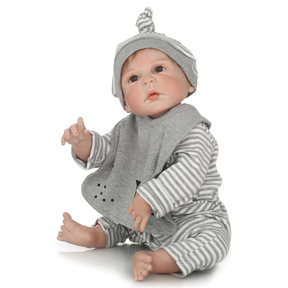 NPK мода 2" 56 см полное тело силиконовые reborn baby cameron awake кукла-мальчик игрушки для детей bebe подарок reborn bonecas