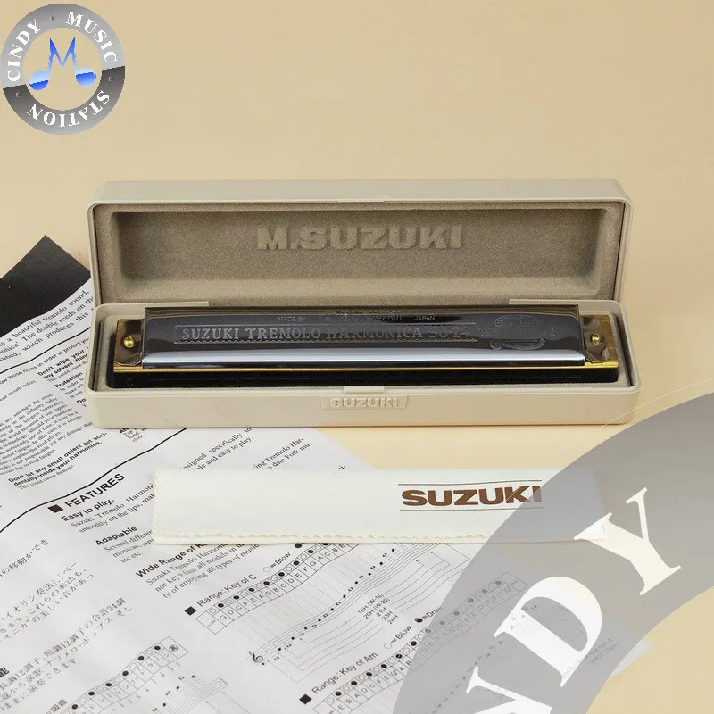 SUZUKI таймер 24 Отверстия тремоло Гармоника SU изучения гармоника|tremolo harmonica|harmonica