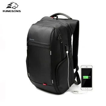 

Kingsons 13.3,15.6,17.3 inch Laptop Computer Backpack for Men Women Anti-theft Waterproof Bag Backpack External USB Charge 15 17