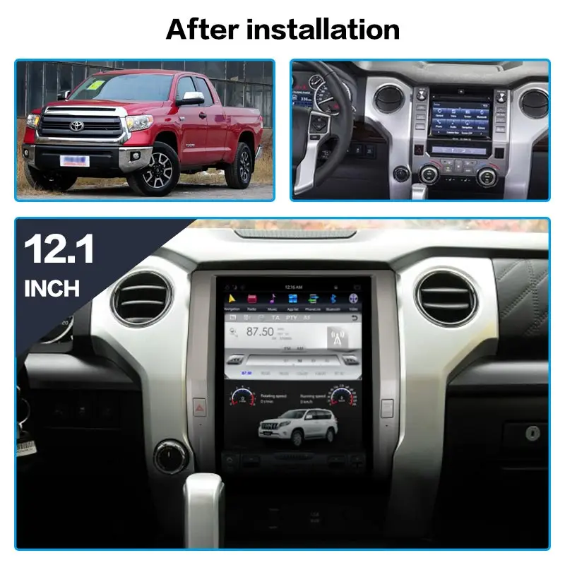 Car Stereo Radio Frame Fascia Panel Trim Kit For Toyota Tundra 2014+