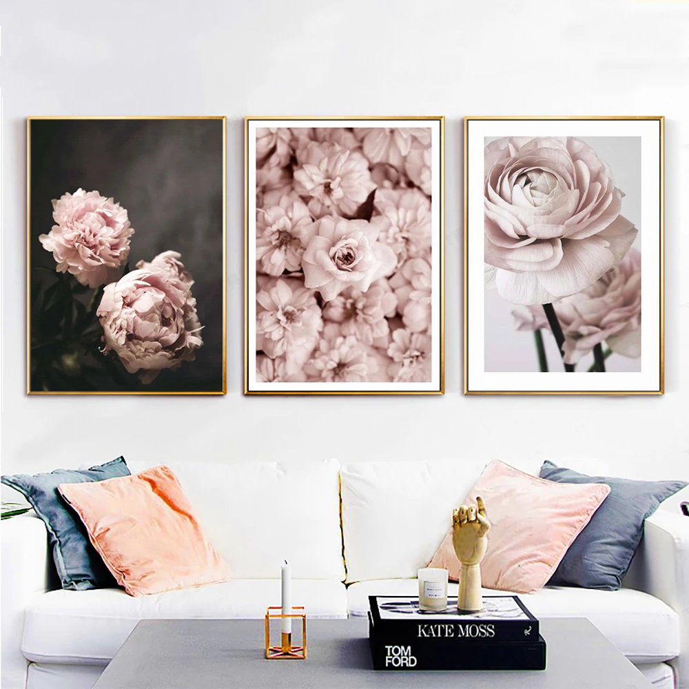 

Landscape Picture Canvas For Living Room Pictures With Flowers Canvas Prints Peony Poster Nordic Wall Art Modern Unframed