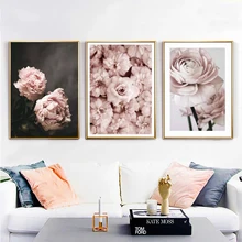 Landscape Picture Canvas For Living Room Pictures With Flowers Canvas Prints Peony Poster Nordic Wall Art Modern Unframed
