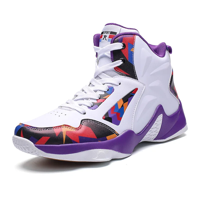 

sneakers men 2018 New High Quality Leather Basketball Shoes Outdoor Slip-proof Light Shock Absorbing womens shoes size 35-45