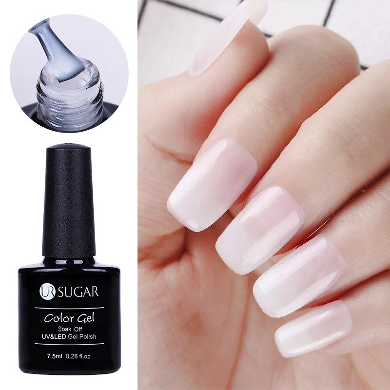 

UR SUGAR Opal Jelly Gel White Soak Off Manicure Nail Art UV Gel Polish Long Lasting Needed UV/LED Lamp