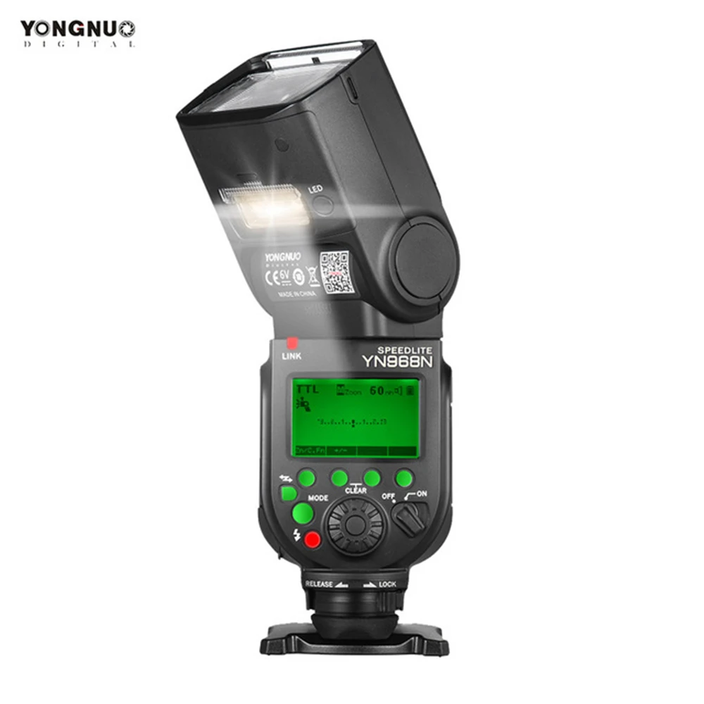 

YONGNUO YN968N 2.4G Wireless High-speed Sync TTL 1/8000s Flash Speedlite Auto zoom for Nikon DSLR Camera Compatible YN622N