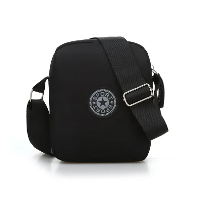 Mini bolsos de compras para hombre a la moda! Todo-fósforo hombre sólido pequeño hombro y bandolera bolsas versátiles sólido Casual Nylon Flap Carrier