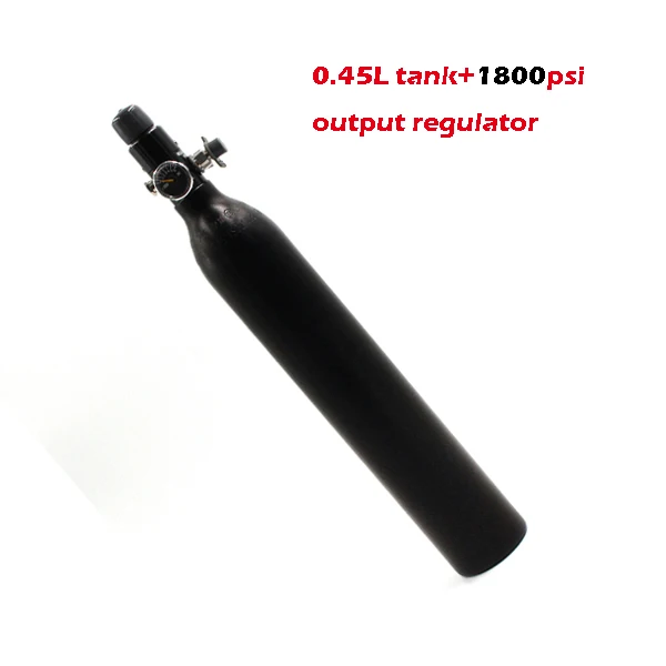 0.45L 2000psi output QUPB PCP Пейнтбол 4500PSI бак высокого давления 5/8-18 UNF резьба с регулятором 0.2L 0.26L 0.35L 0.45L - Цвет: 0.45L 2000psi output
