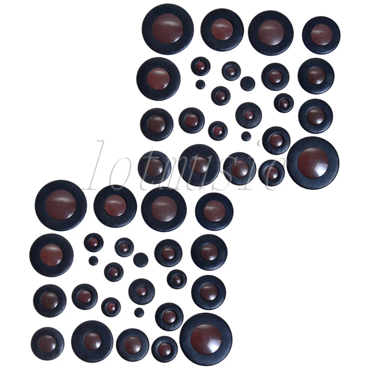 2 Set Alto Saxophone Pads Black Leather for Yamaha Parts Replacement