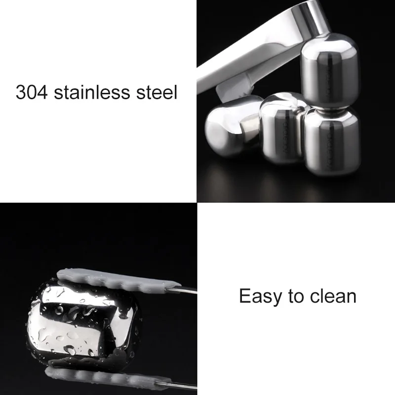 Xiaomi Mijia Circle Joy Ice Cube 304 Stainless Steel Cooler Stone Washable Long-term Use Ice Maker for Wine Corks Fruit Juice (6)
