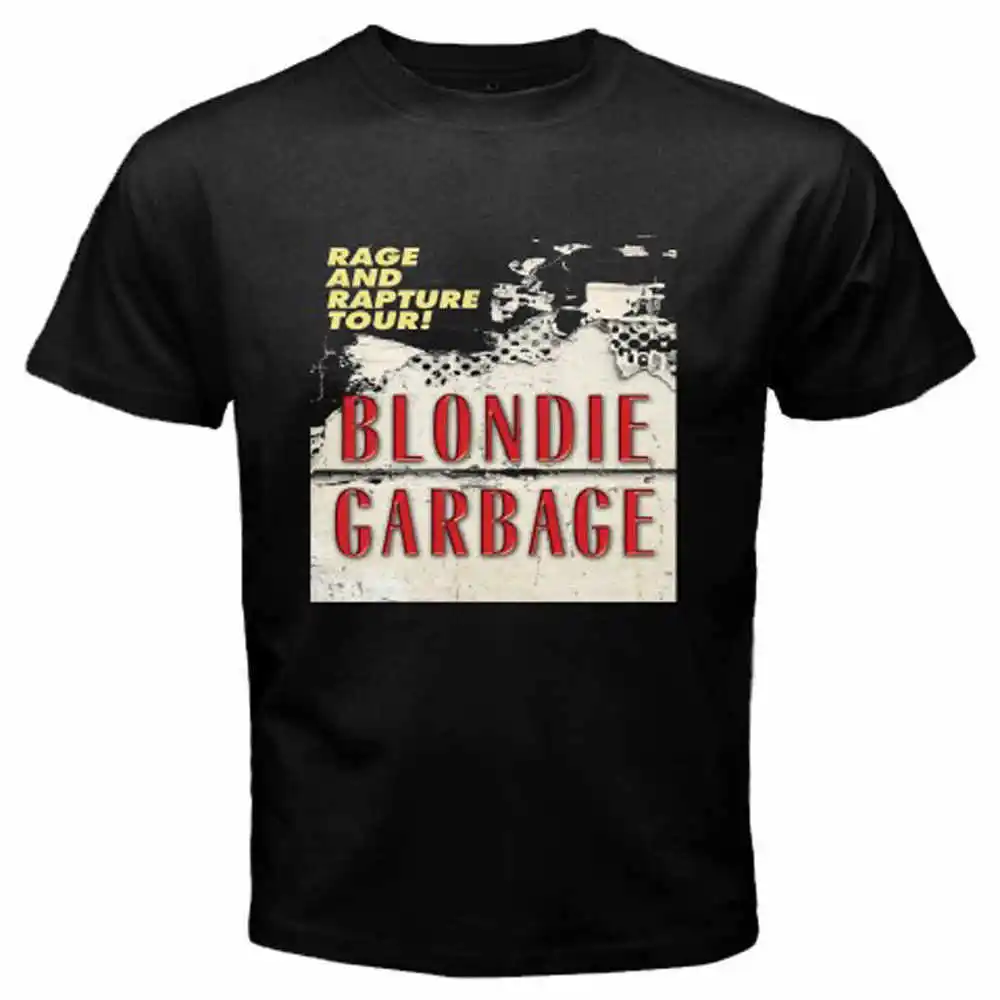 Новинка 2018 новая модель Blondie Garbage Band Rage and Rapture Tour Мужская черная футболка размер S