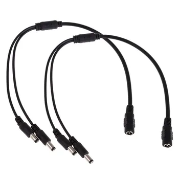 

2 pcs/set Standard DC 1 to 2 Power Splitter Transmission Cable Cord for CCTV Camera 1 Female to 2 Male Video Surveillance Parts