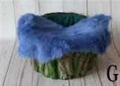 Rabbit Fur G Новорожденный чаша для фотосессий новорожденный реквизит для фотосъемки винтажная деревянная чаша резные деревянные реквизит для фотографий - Цвет: Rabbit Fur G