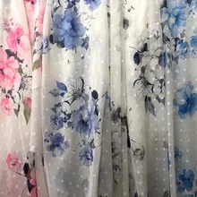 Металлический Цветочный шифон swissdot Блестящий Платье Ткань светильник Блестящий Мягкий DIY ткань квалифицированная платье Блузка ткань