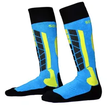 Зимние Детские теплые лыжные носки, хлопковые спортивные носки для катания на сноуборде, Длинные Стильные носки, термоноски, гетры для мальчиков и девочек