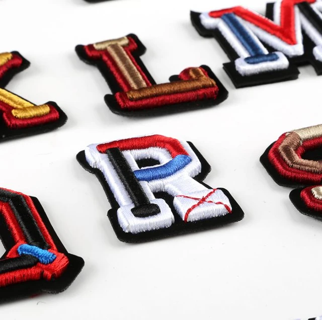 High Grade Cool 26pc Letters 3d Embroidered Iron On Patches For Clothing  Stickers Iron-on Clothes Biker Appliques Stripes Badge - Patches -  AliExpress