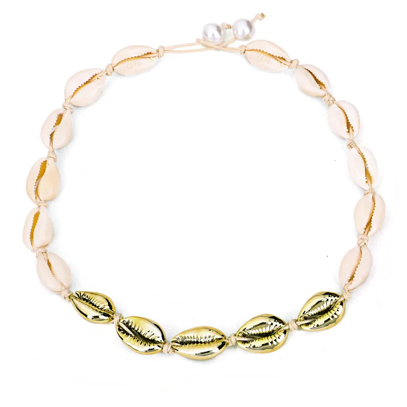 

New Hot Shell Conch Choker Necklace Women Girls Vintage Statement Necklaces Summer Beach Jewelry