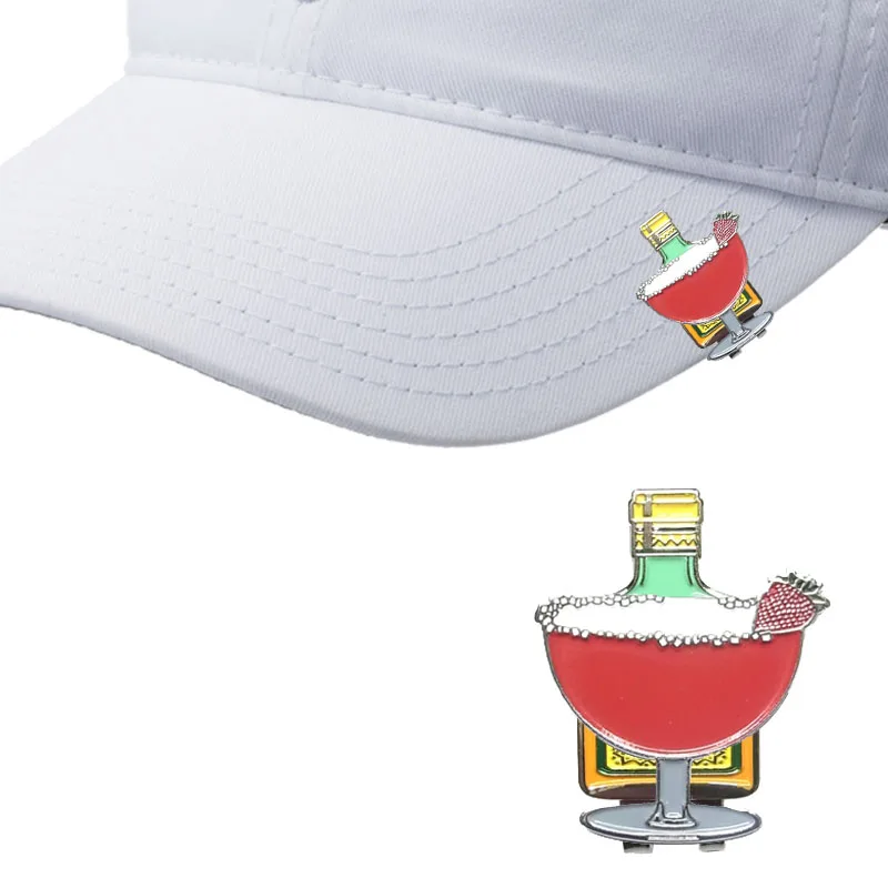 Golf Hat Cap Clip marker Golf Accessories Wine Glass Ball Hat