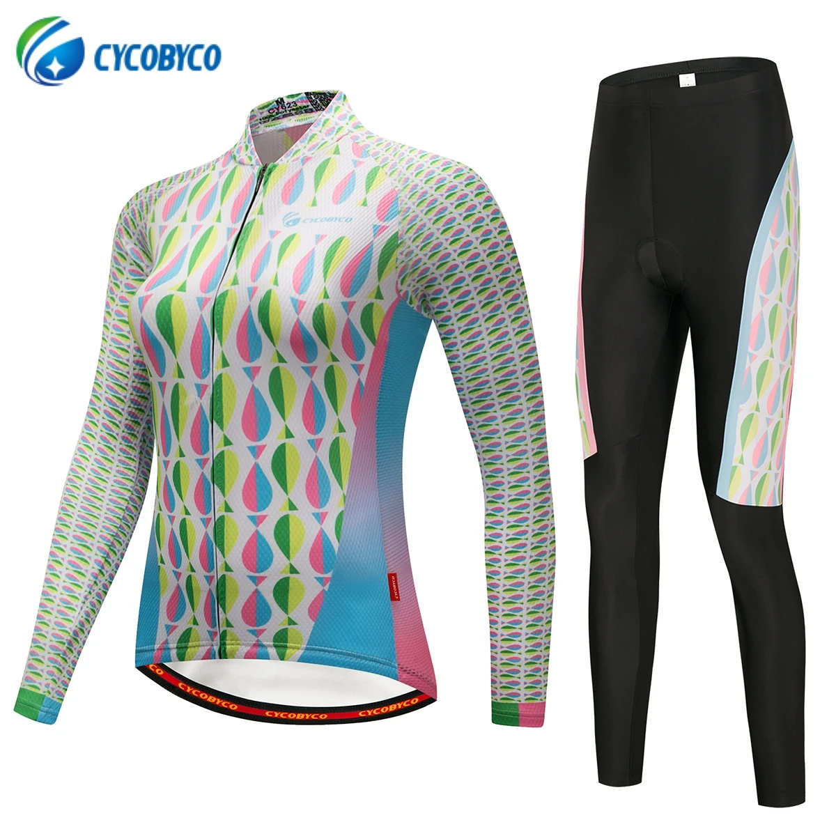 Cycobyco осень Русалка для женщин Велоспорт Джерси Набор/гоночный велосипед одежда Ropa Ciclismo Велоспорт велосипед Длинная одежда для велоспорта