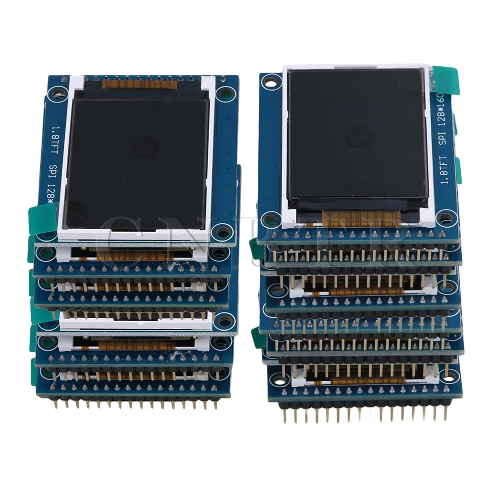 

CNBTR Blue Mini 1.8" Serial SPI TFT LCD Module Display with PCB Adapter ST7735B IC 128X160 Pixels Pack of 20