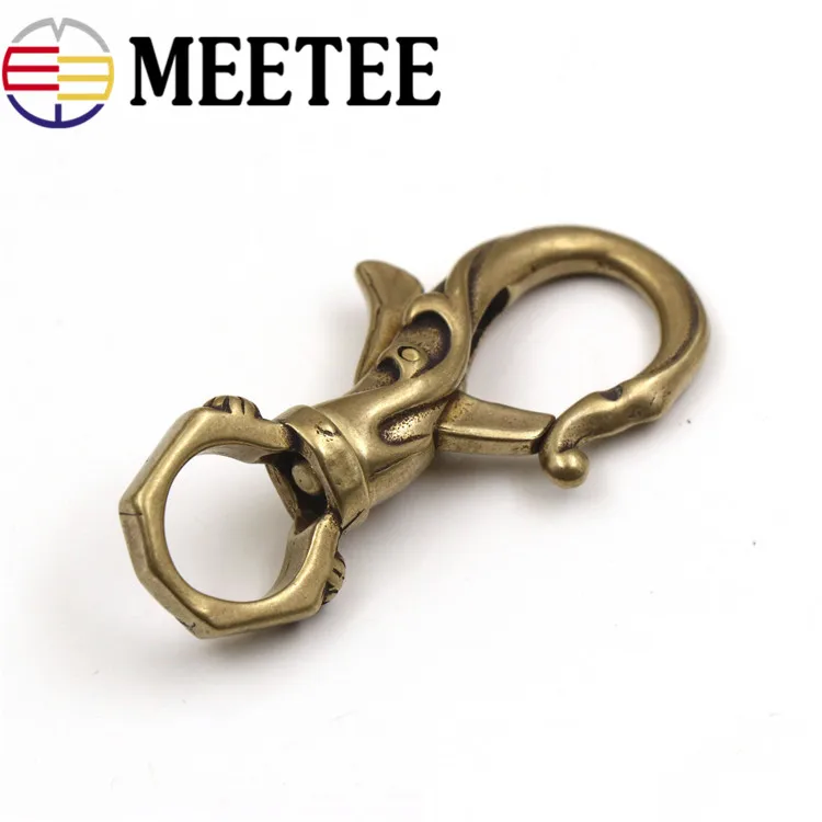 Pet Collars and Bag Accessory 20mm, Bronze, 2pcs Fastener Strap Backpack Trimming Shop Lobster Claw Clasp Trigger Clip Swivel Hook with Keyring for Webbing Strap