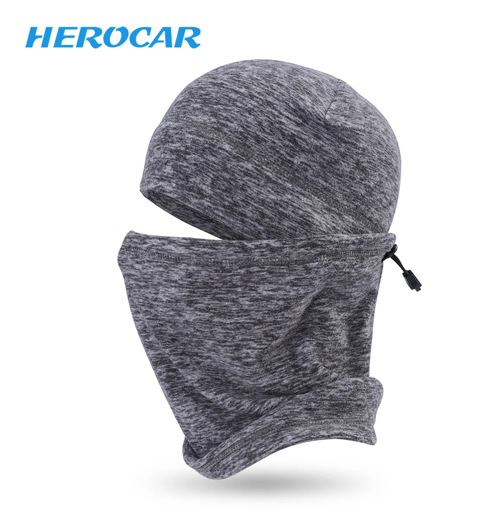 HEROBIKER دراجة نارية قناع الوجه الحرارية الصوف بالاكلافا موتو الباردة واقية الجمجمة كامل الوجه قناع الخريف الشتاء التزلج الدراجات قناع