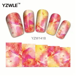 YWK 1 лист Шикарный цветок Nail Art переводные наклейки s Splendid Water переводные наклейки (YZW-1418)