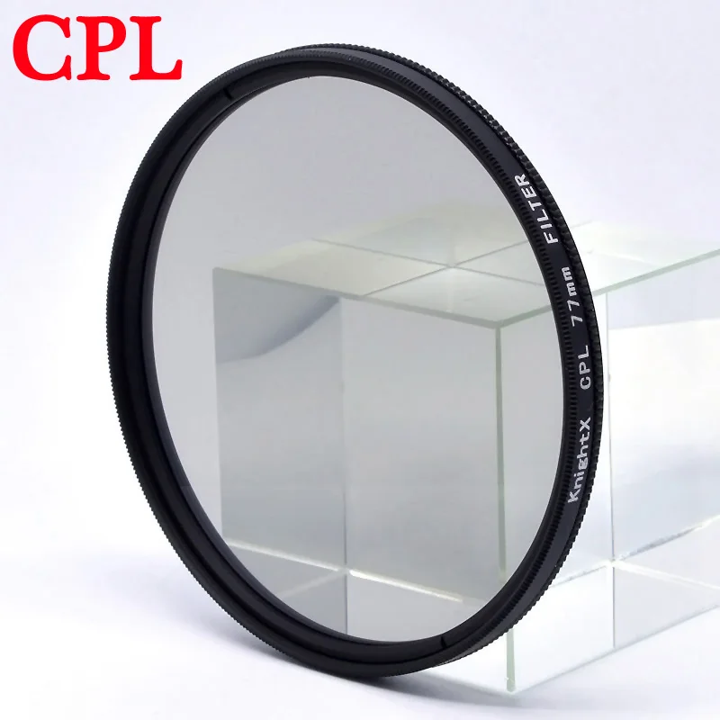 KnightX FLD UV CPL ND Star объектив камеры град переменная нейтральная плотность Регулируемый фильтр для canon nikon 52 мм 55 мм 58 мм 67 мм 77 мм - Цвет: CPL Filter