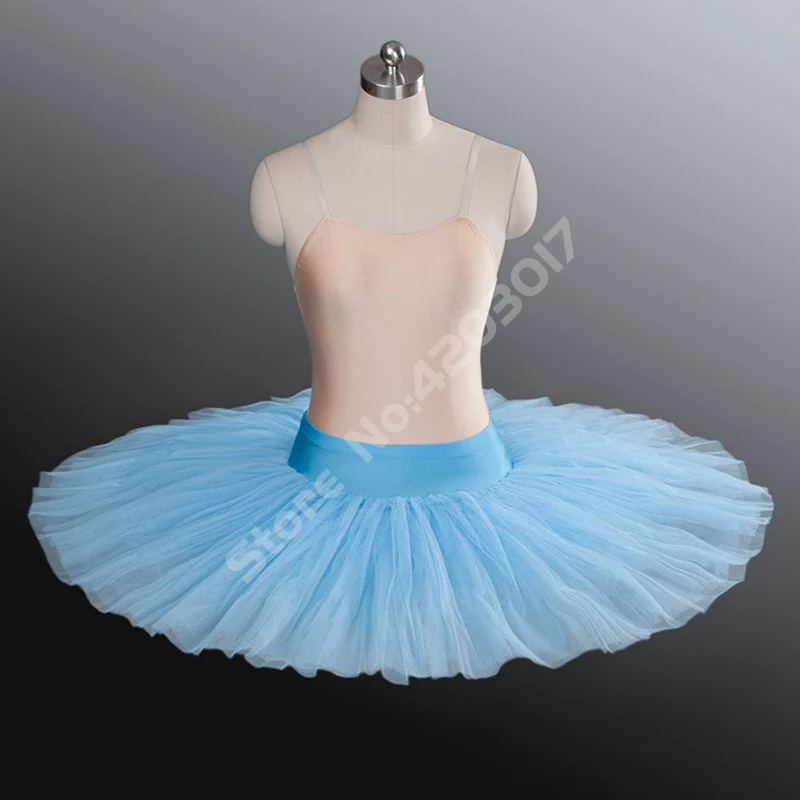 Профессиональная розовая балетная пачка для взрослых и женщин; детская белая классическая блинная пачка; костюм лебедя; балетное платье для девочек; L1001 - Цвет: Light Blue