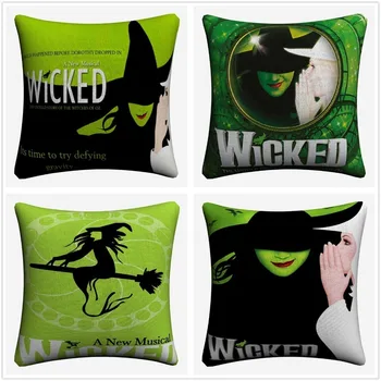 

Wicked Musical Artwork Cotton Linen Cushion Cover 45x45cm Decorative Pillow Case Sofa Home Decor Pillow Covers Almofada