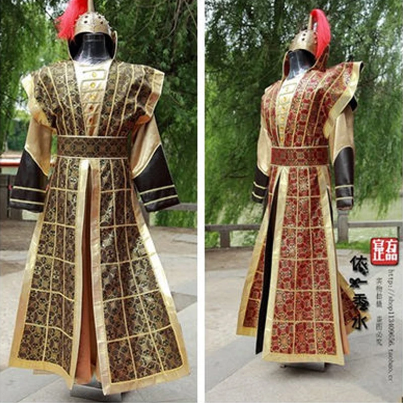 

Men Hanfu Of Tang Dynasty Cosplay Ancient Chinese Commanding Soldiers Performing Clothing Stage Costumes Cosplay Wear BL1208