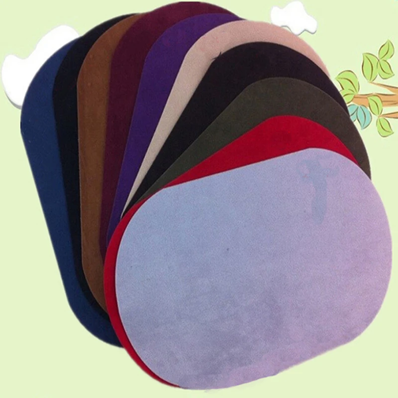 2pcs/1pair Diy Novelty Suede Leather Patches Sewing Applique Ironon