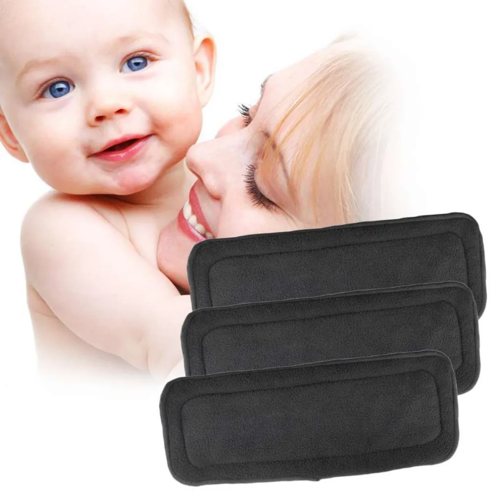 OUTAD 5Pcs/Set Reusable Bamboo Charcoal Insert Baby Cloth Diaper Mat