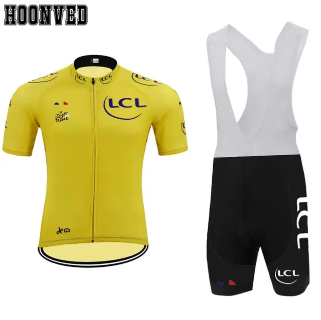 Tour de France Men Retro yellow cycling jersey Short sleeved clothes