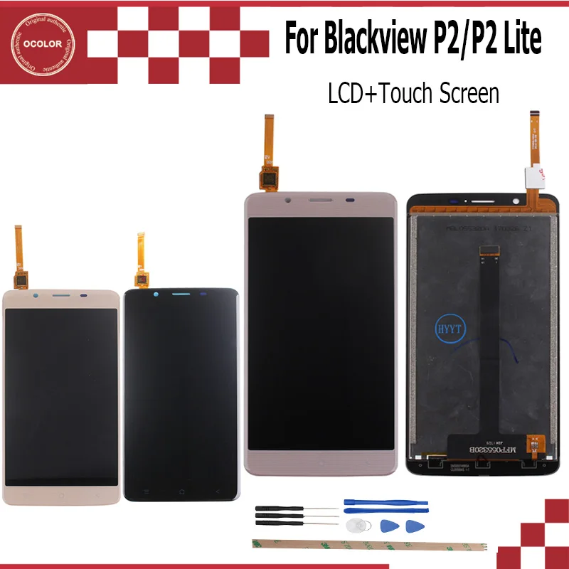 Ocolor для Blackview P2 Lite lcd + сенсорный экран 5 дюйма запасная деталь сборки 1920X1080 FHD