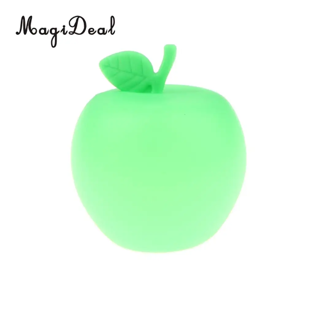 Kids Baby's Bath Tub Floating Toy Set - 7 Colorful Stacking & Nesting Rings with a Cute Green Apple, Birthday Gift