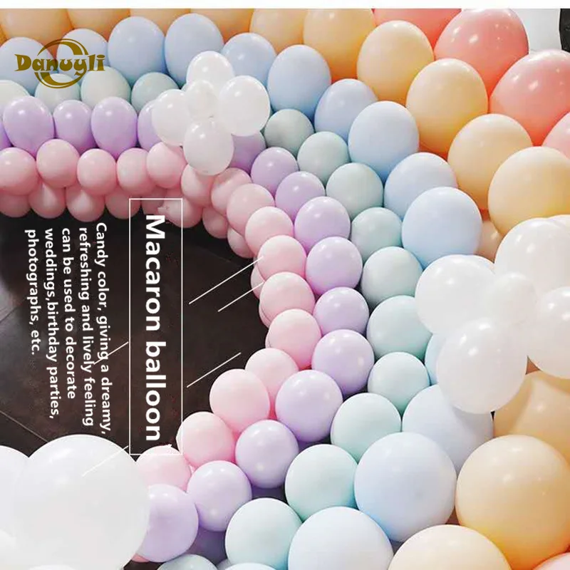 

10pcs Thicken 10inch 2.2g macarons candy color latex balloons Wedding room layout happy birthday party decorations ball for kids