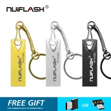 Nuiflash USB флеш-накопитель 128 Гб 64 ГБ 32 ГБ Флешка флеш-накопитель usb флешка 16 ГБ 8 ГБ 4 ГБ карта памяти металлическая ручка-накопитель бесплатный подарок