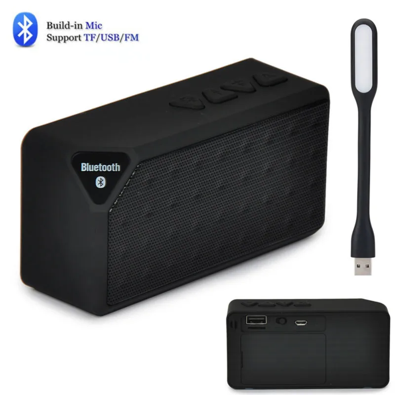 

Mini Portable smart Bluetooth Speaker, Wireless Speakers FM Audio radio mode Player column Support TF Card usb drive with led