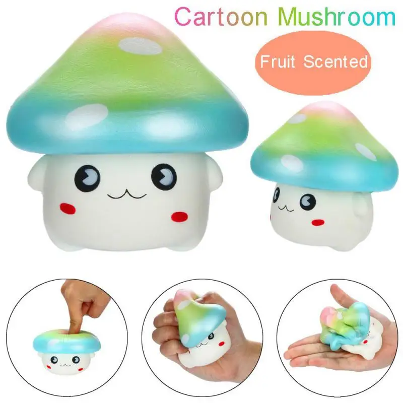 Kawaii мультипликационным рисунком Радуга гриб медленно поднимающийся с ароматом фруктов игрушка-антистресс игрушки милые мягкие F1