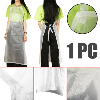 

Frosted PVC Transparent Waterproof Apron Clear Oil Resistance Apron Kitchen Cooking Unisex Back Tie Household Aprons