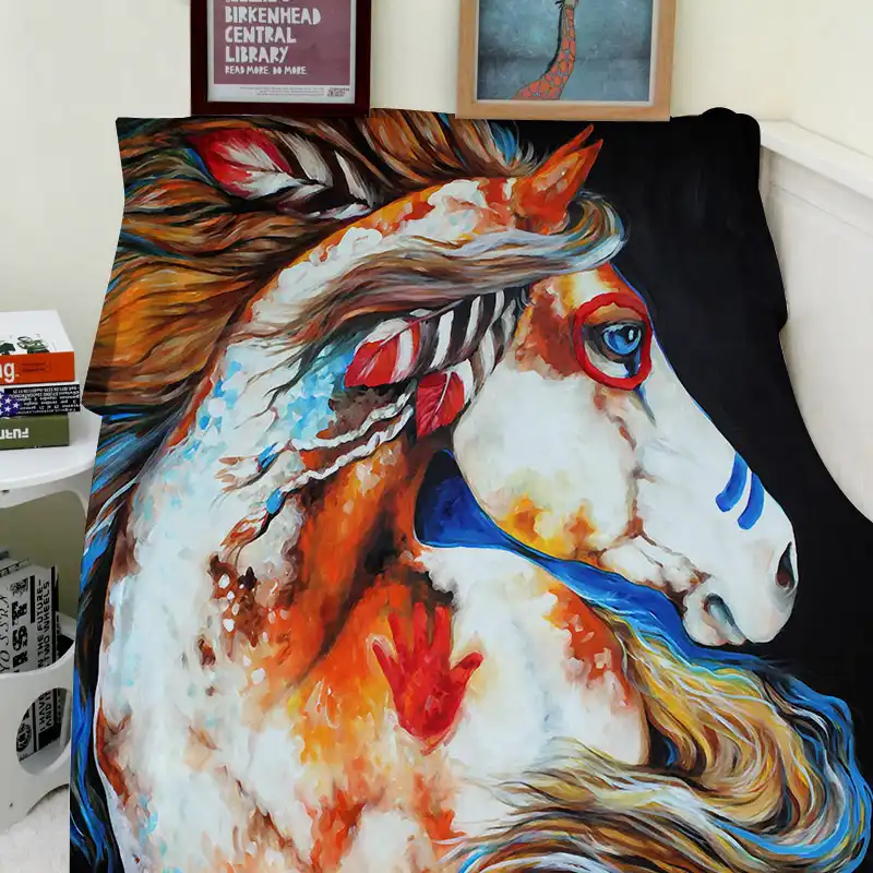 Blankets Comfort Cozy Air conditioning Easy Care Machine Wash Beautiful Modern  Art Abstract Painting Animal Horse|blankets horse|blanket blanketcozy  blanket - AliExpress